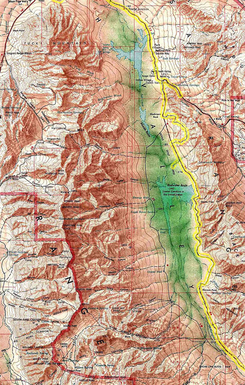 GPS track overlay on Death Valley map