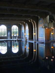 pool under tennis courts