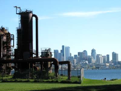 Seattle skyline from Gasworks Park