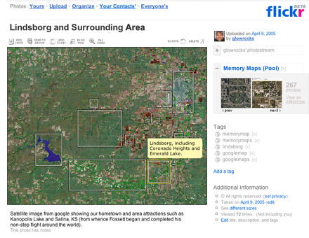 Lindsborg area memory map