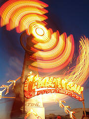 carnival ride at night