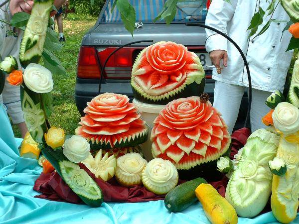 carved watermelon