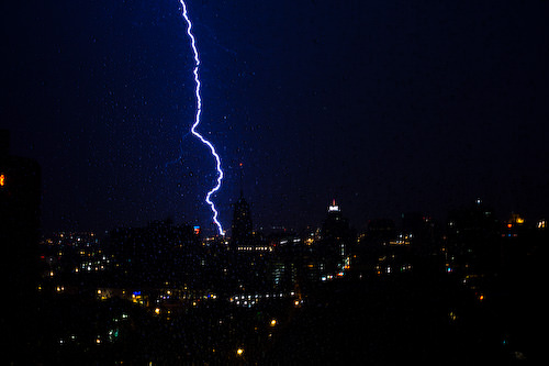 San Antonio lightning at night