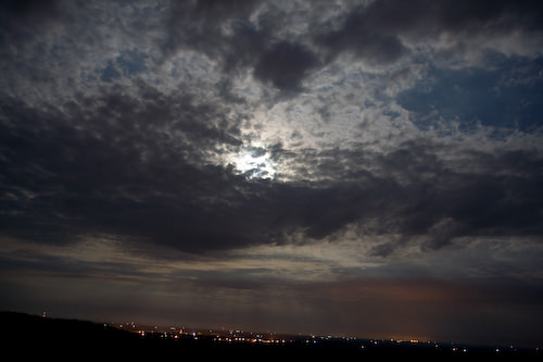 full moon over Lindsborg