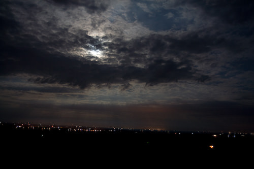 full moon over Lindsborg