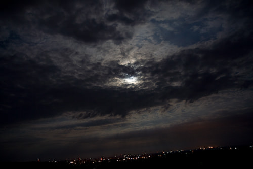 full moon over Lindsborg