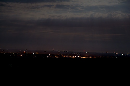 full moon over Lindsborg