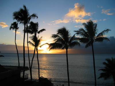 sunset from lanai