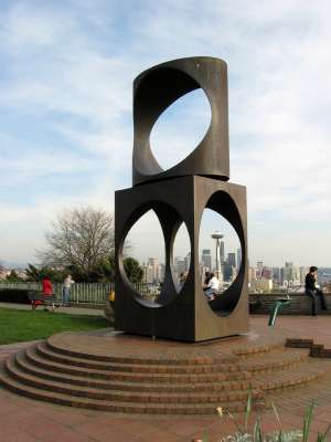 Space Needle in sculpture at Kerry Park