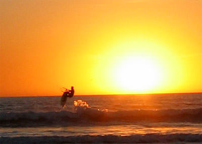 catching air, windsurfing at silverstrand beach