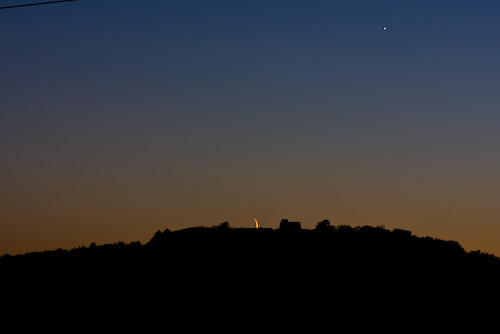 Coronado Heights sunset with moon and Venus