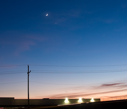 moon, venus, jupiter