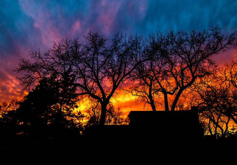 Lindsborg sunset a riot of color