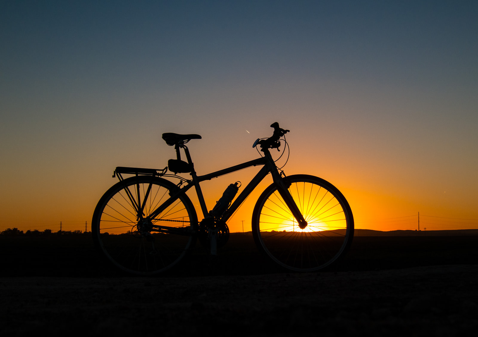 bike at sunset