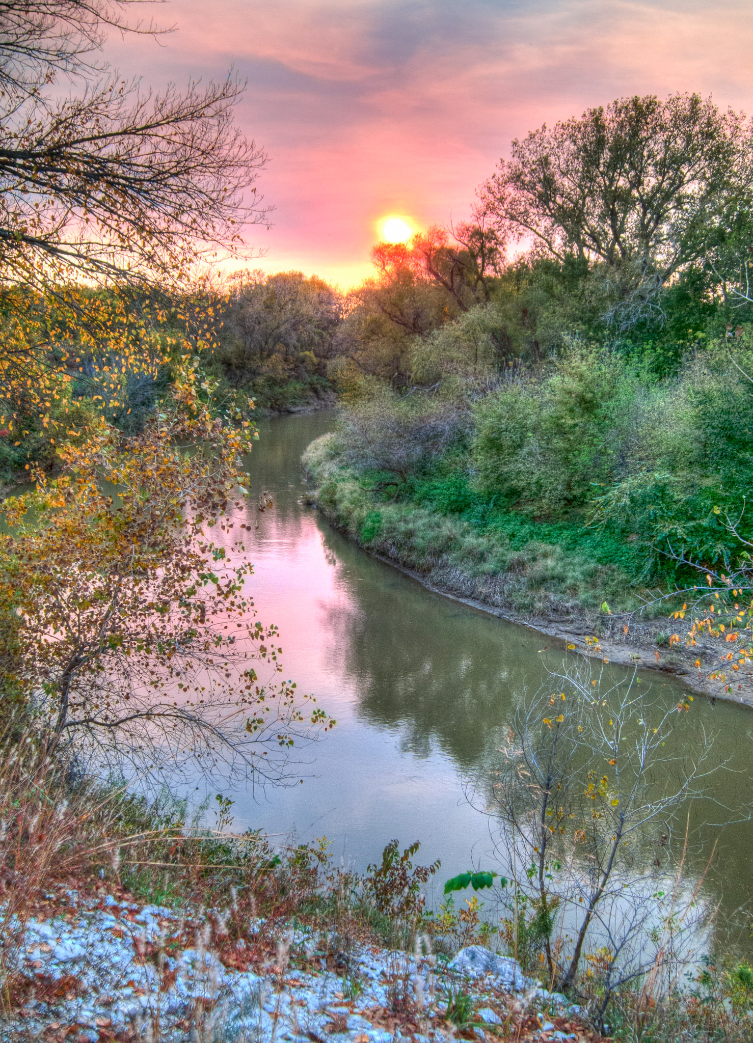 Sunset on the Smoky Hill River