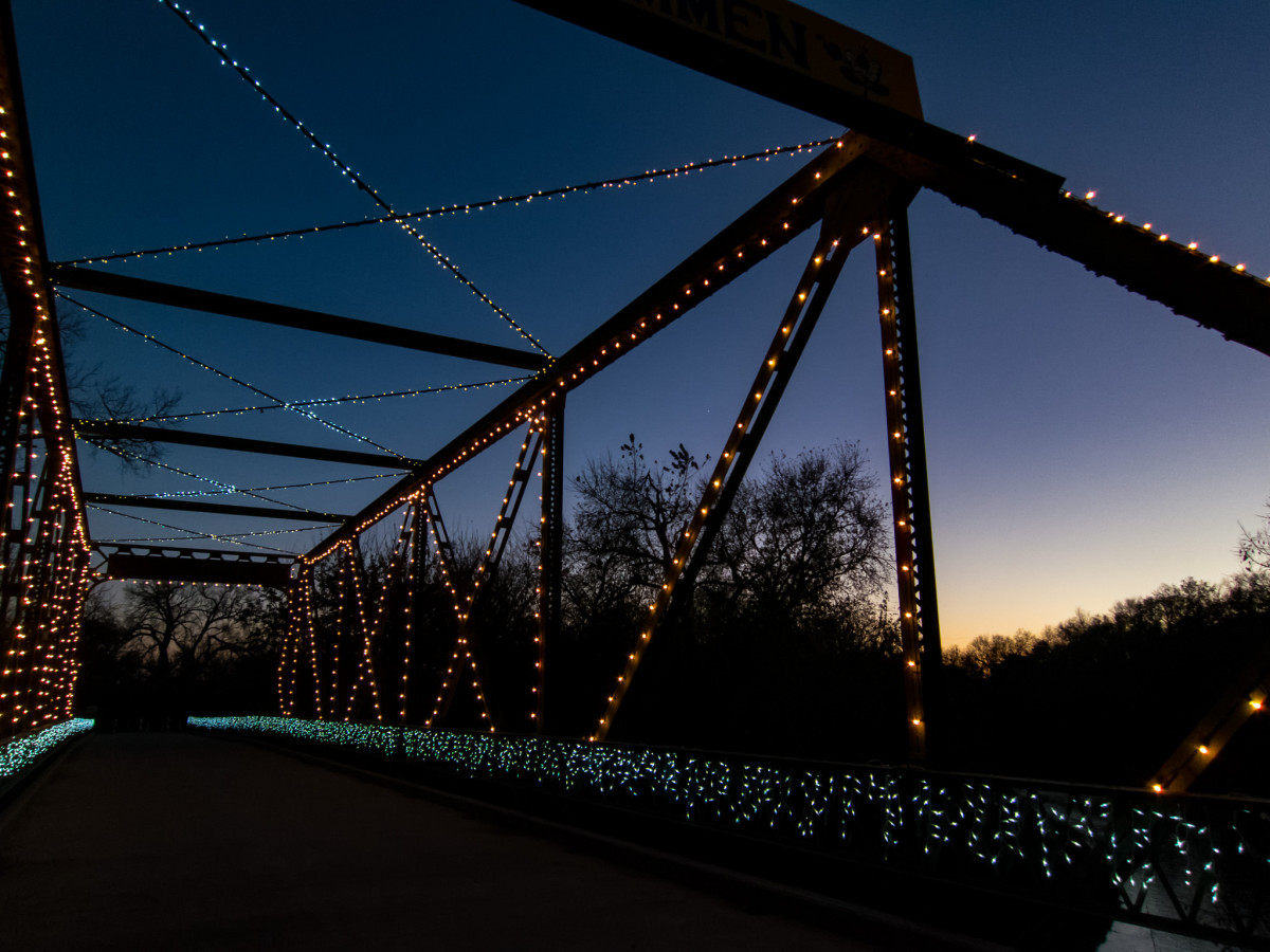 Smoky Hill River Bridge at Sunset
