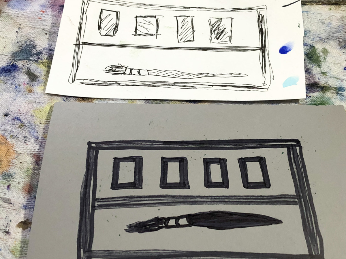 Second Design Sketch, Lino Sketch