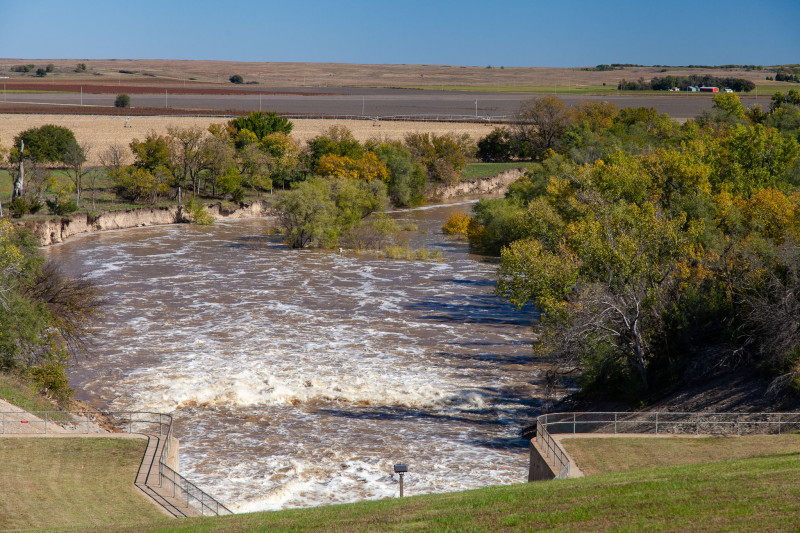 Above Kanopolis Spillway Looking East