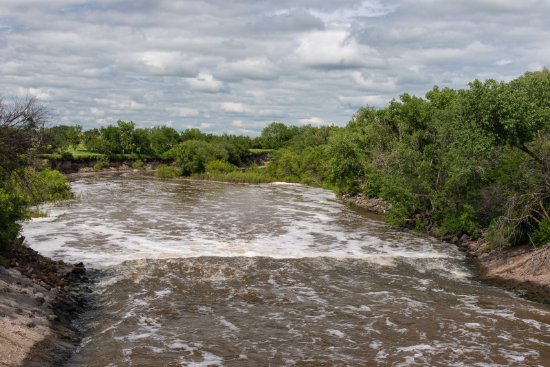 Kanopolis Spillway after heavy rains