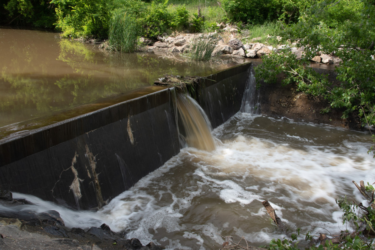 Kanopolis Spillway after heavy rains