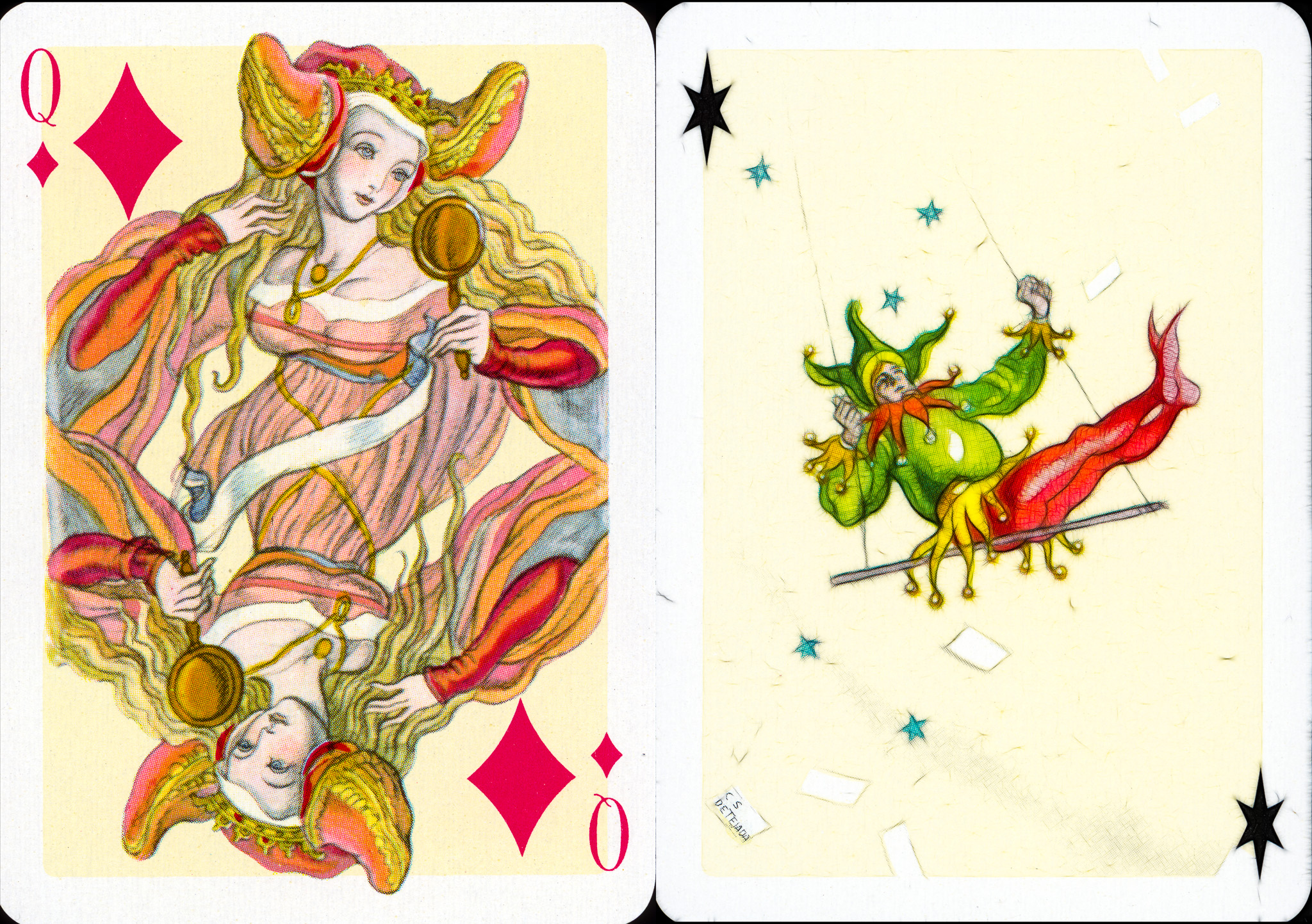 Tejada cards, queen and joker