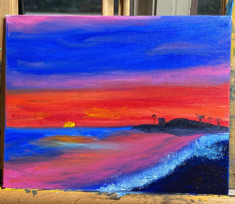 Sunset on the beach