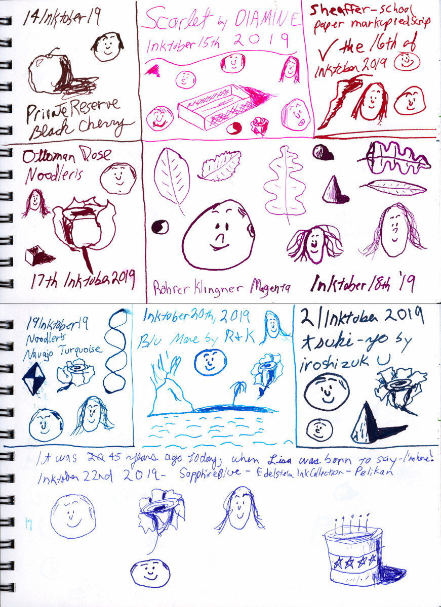 Inktober Days 14 through 22