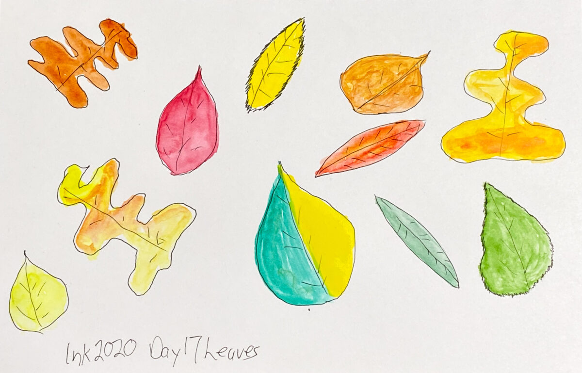 Inktober Day 17 - Leaves