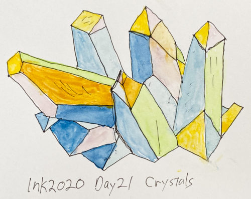 Inktober Day 21 - Crystals