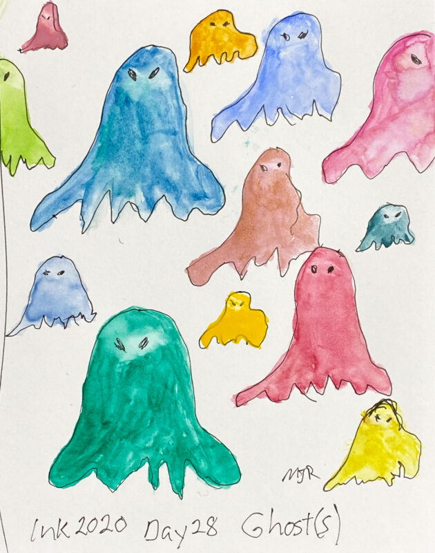 Inktober Day 28 - Ghosts