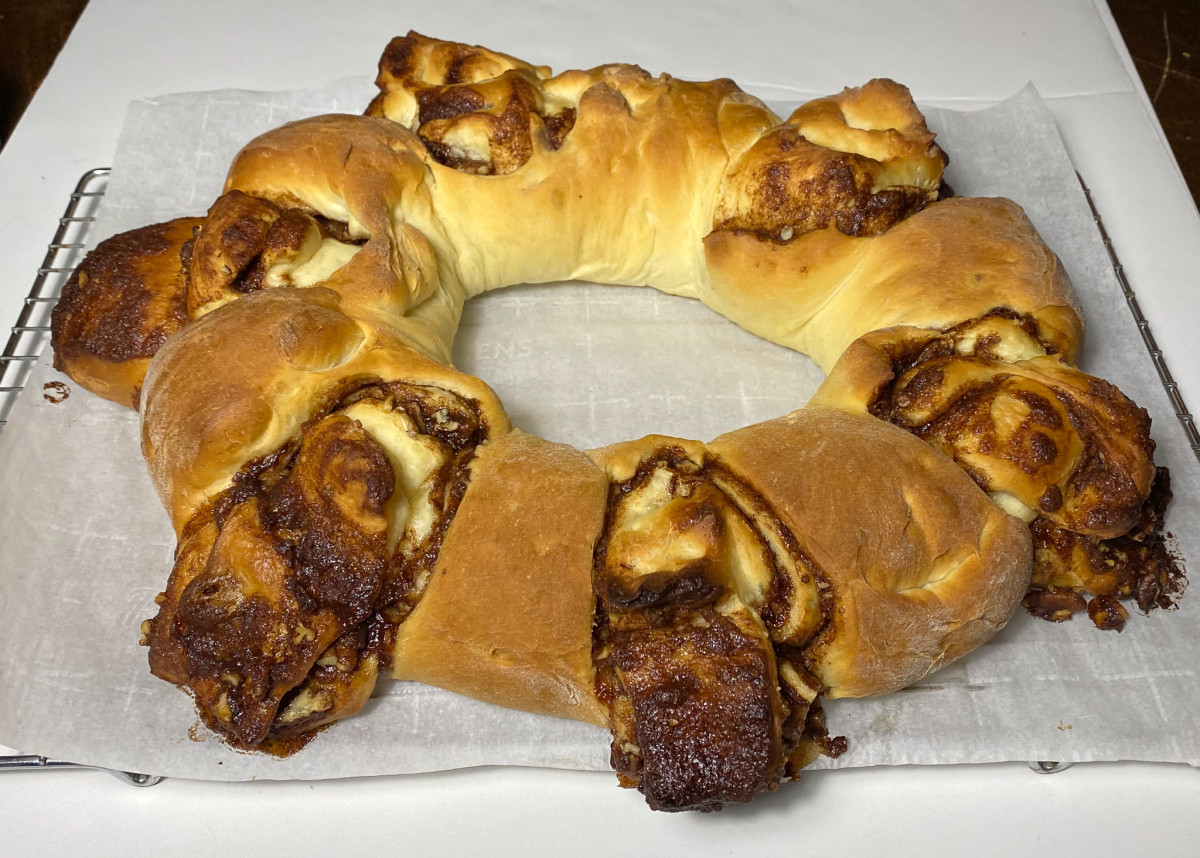 Swedish Tea Ring -- freshly baked