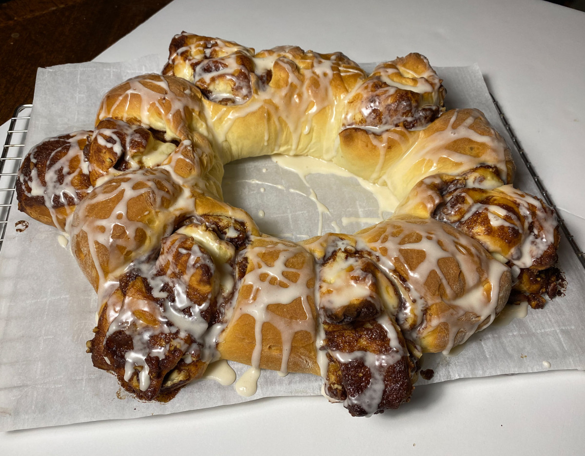 Swedish Tea Ring -- lighly glazed