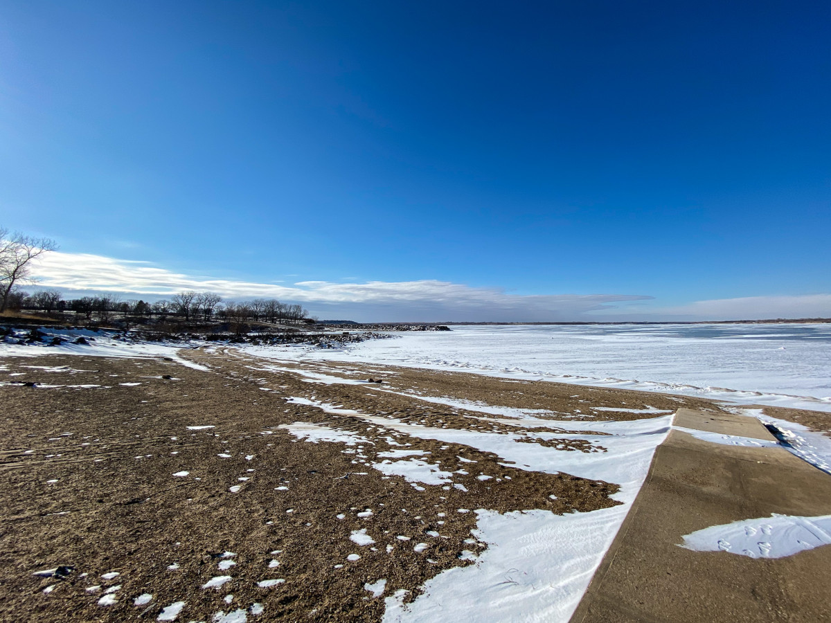 South shore, Kanopolis Lake, looking northwest