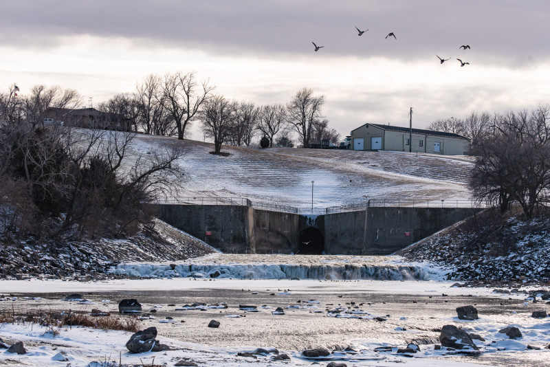spillway at Kanopolis Lake