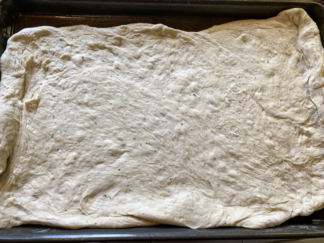 garden focaccia: the canvas