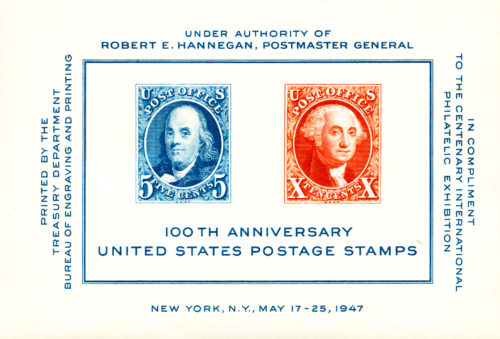 US 100th Postal Anniversary - 1947