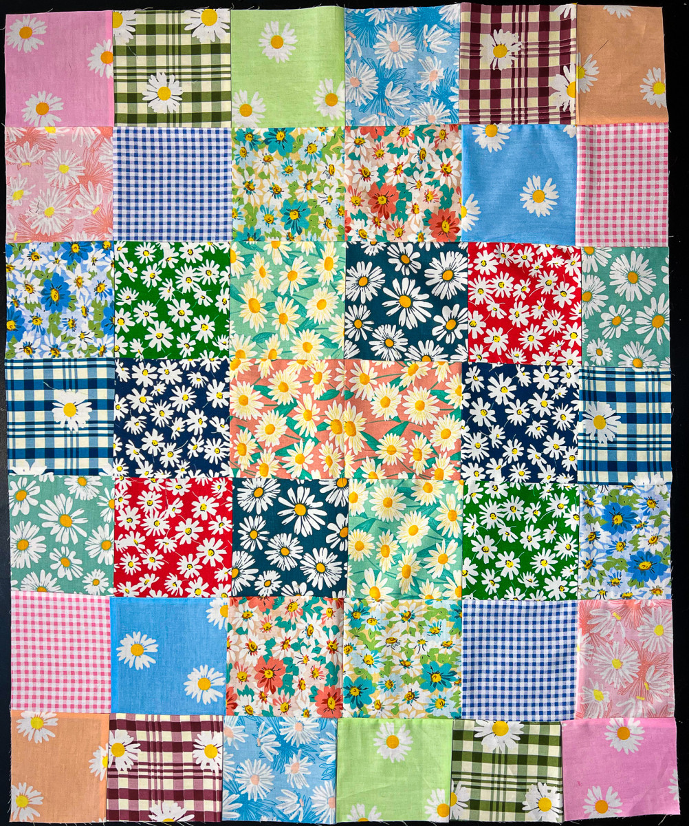 Quilt Top Sewn from Charm Pack