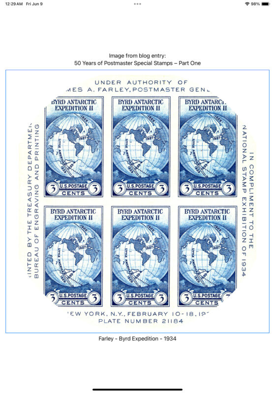 PicSurprise! early screenshot showing image of stamps