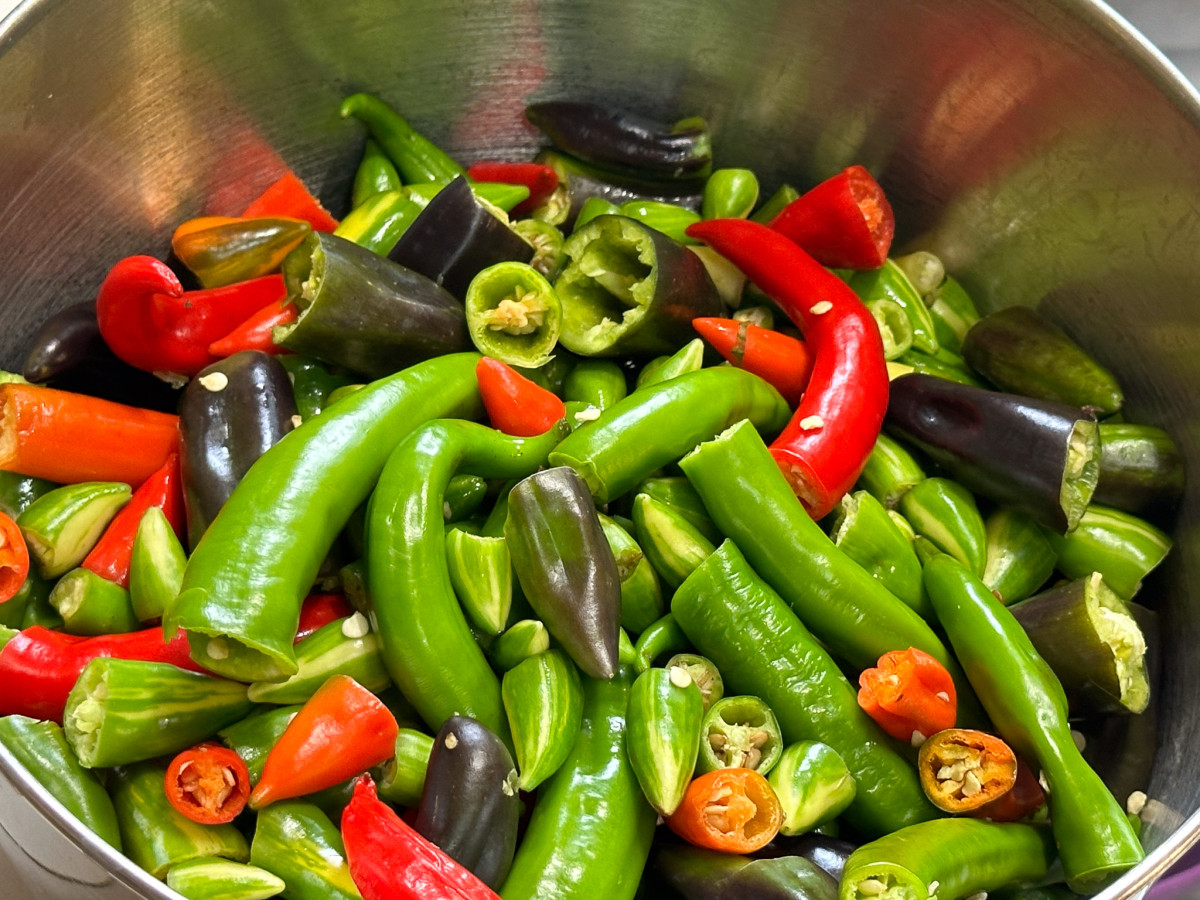Peppers, cleaned and ready for chopping!