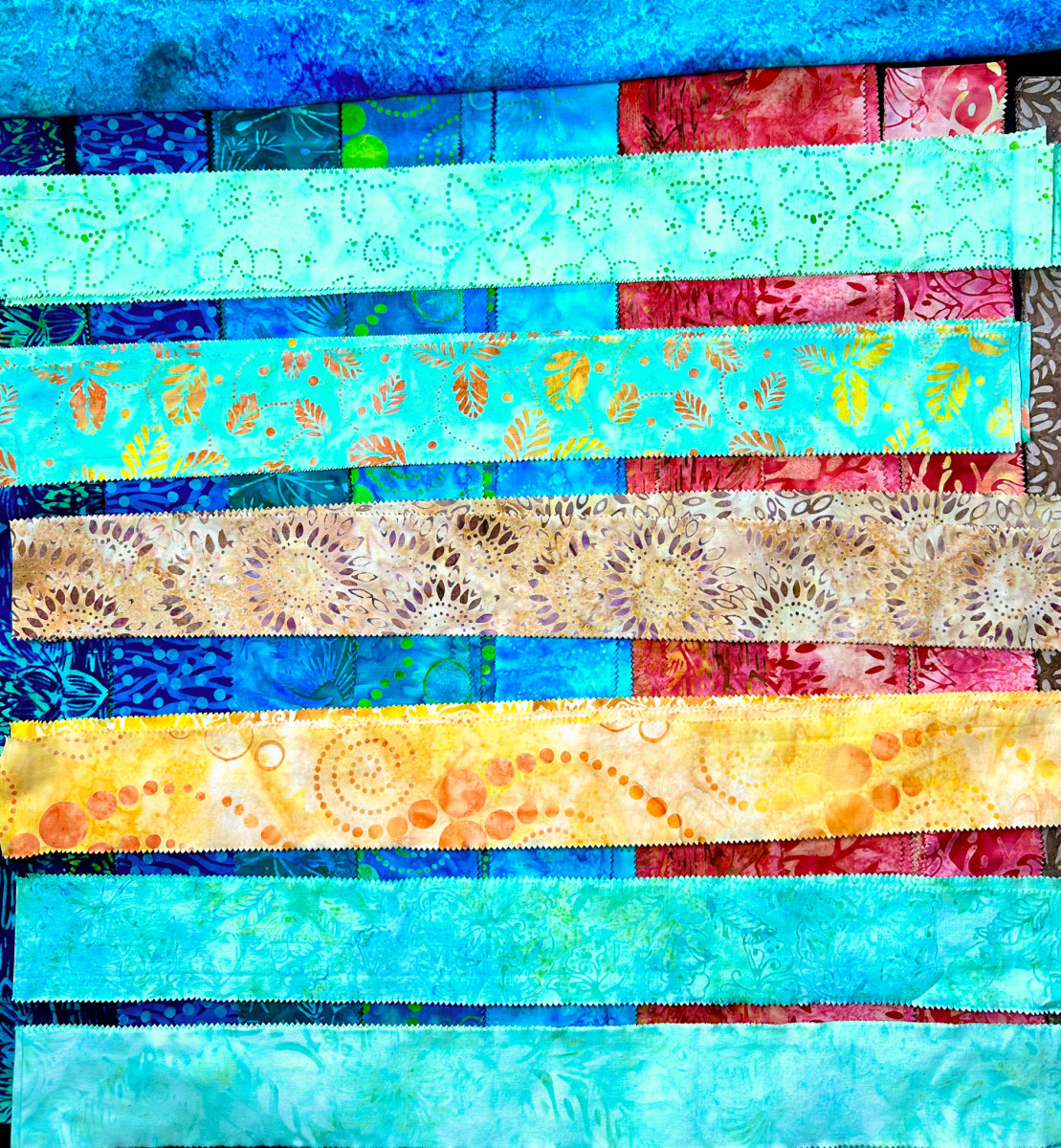 Quilt fabric is selected