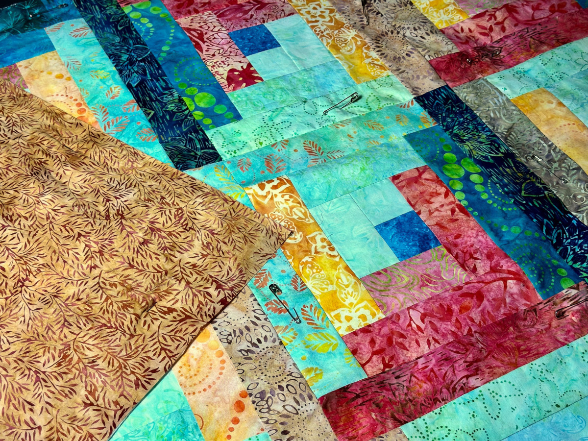 All basted and ready for quilting