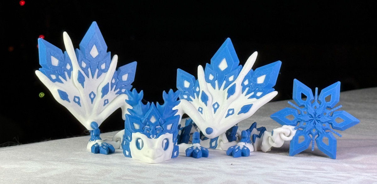 3D prints: Snow and Ice Dragon
